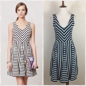 Anthropologie Saturday Sunday Striped V-Neck Day Dress